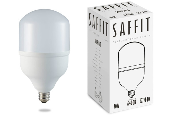 Лампа светодиодная SAFFIT SBHP1070 E27-E40 70W 6400K 55099