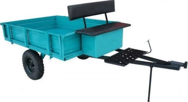 Прицеп Перьмь (1600х1200х275,г/п360,самосвал) к м/б Каскад,НЕВА,Ока,Carver,с торм.синего цв.90 кг