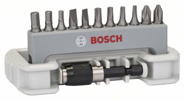 Биты набор 12 шт + держатель Bosch Extra Hard (PH,PZ,T,S,HEX) 25 мм Bosch