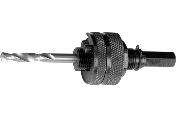 Державка для биметаллических коронок ЗУБР 32-152 мм, жесткие штифты, прижимная муфта (29532)