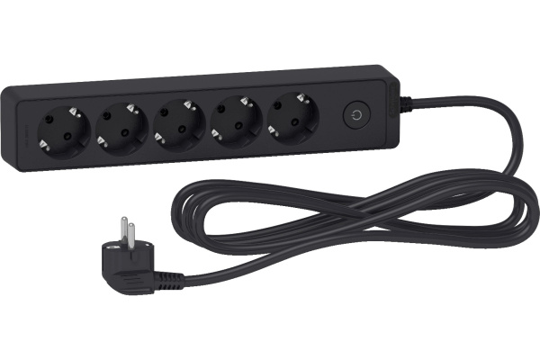Удлинитель Unica Extend 5с/з 3м 3680Вт Черный System Electric