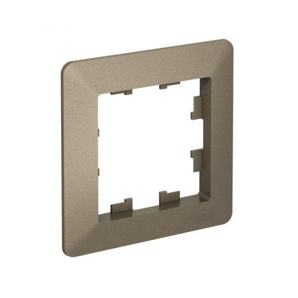 Рамка 1-постовая, шампань/дымчатый черный, AtlasDesign Air SE