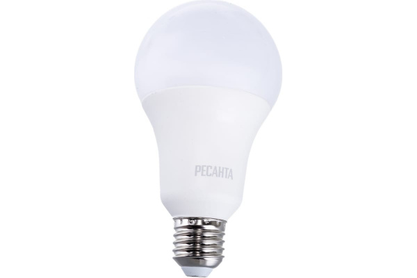 Лампа светодиодная Ресанта LL-R-A80-20W-230-3K-E27 (груша, 20Вт, тепл., Е27)