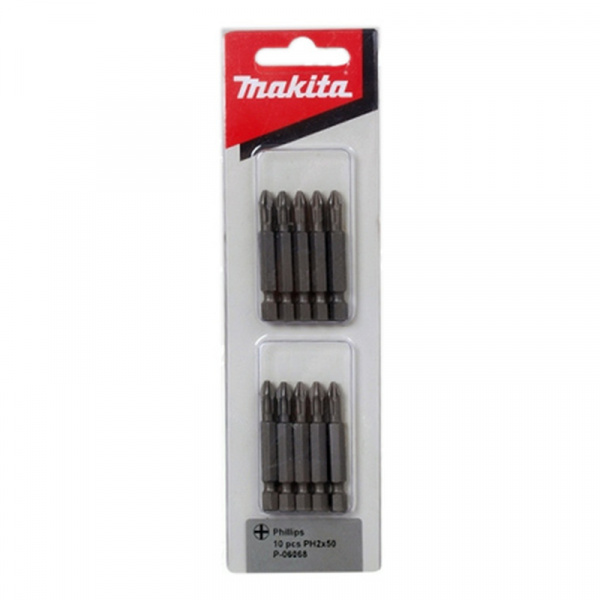 Насадка (бита) Makita Ph2, 50мм,10шт. P-06068