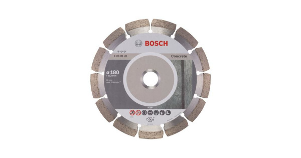 Диск алмазный отрезной сегментный 180мм 22,2мм Standart for Concrete Bosch
