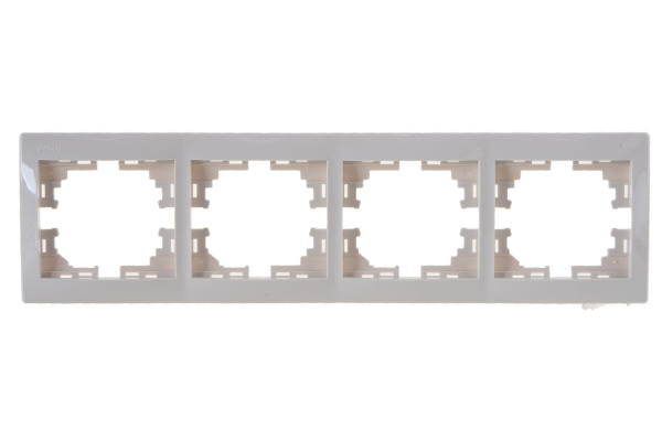 Рамка Бежевый 4П Mira Lezard
