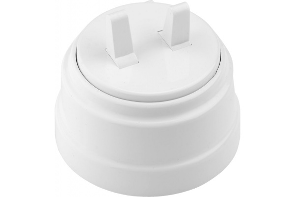 Выключатель тумблерный Bylectrica РЕТРО 2-клавишный 10А ОУ, /бел/беж/черн/шок, А510-2204