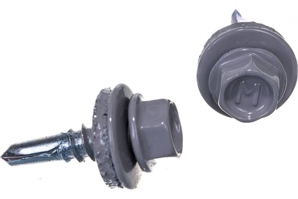 Саморез по металлу Daxmer 5,5х19 серый RAL 7004 сверло №3