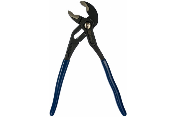 Клещи переставные КОБАЛЬТ 250мм изогнутые с кнопочным фиксатором 8-35мм