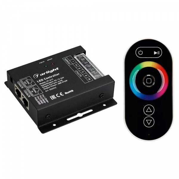 Контроллер VT-S17-4x6A (12-24V, ПДУ Овал, RF) IP20 Металл, 3 года, Arlight