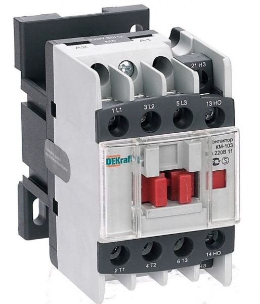 Контактор 9А 220В АС3 1НО+1НЗ  КМ-103 DEKraft