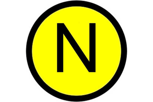 Наклейка "N" d.20 EKF