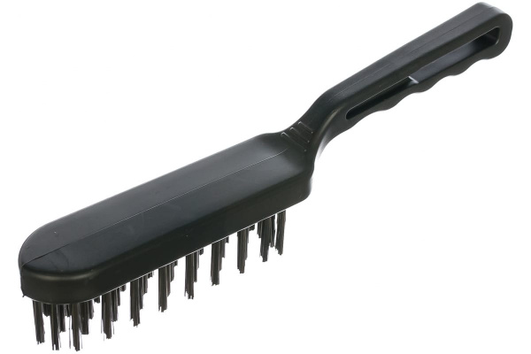 Щетка ЗУБР "ЭКСПЕРТ" проволочная стальная большая с пластмассовой ручкой, 5 рядов