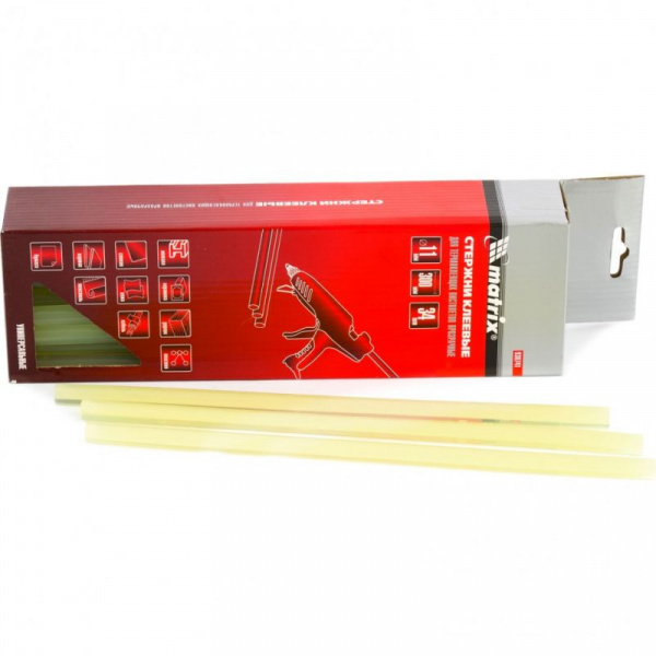 Стержни клеевые, 11 x 300 мм, белые, 34 шт.// Matrix