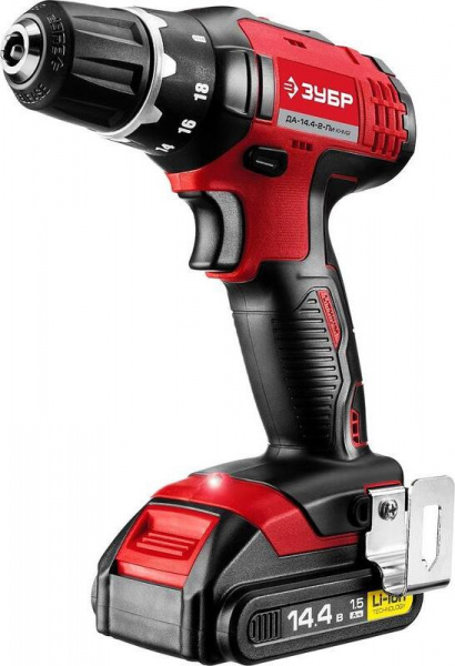 Дрель-шуруповерт 14.4 В, Li-Ion, 2 АКБ, ЗУБР