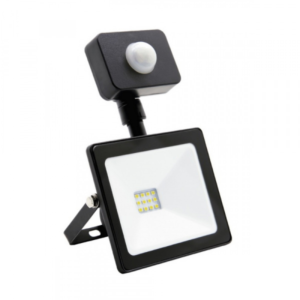 Прожектор светодиодный Smartbuy 10W с датчиком, 6500K, IP65