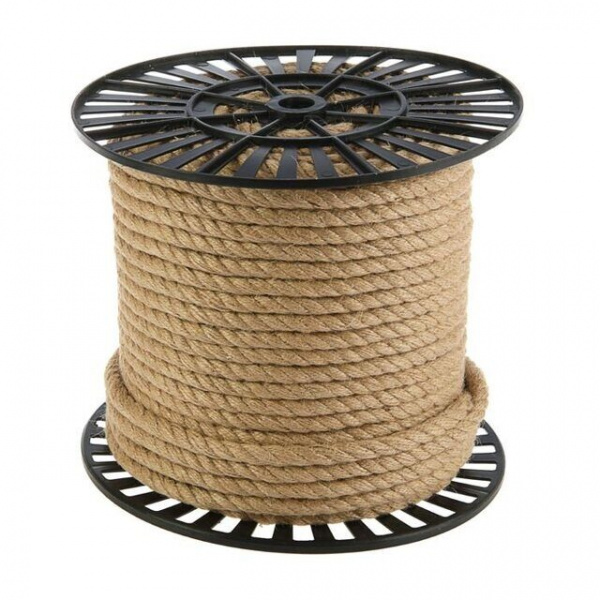 Канат джутовый крученый 4-х прядный 10мм