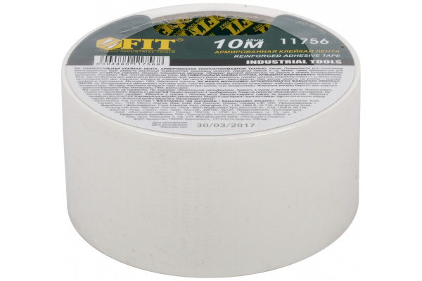 Универсальная армированная лента FIT IT Ductape белая 48ммх10м 11756