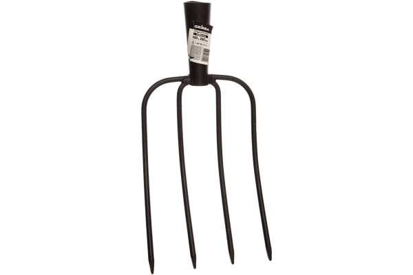 Вилы GRINDA 180 х 300 мм, кованые, четырёхрогие, антикор. покрытие, без черенка, навозные (39720-4)