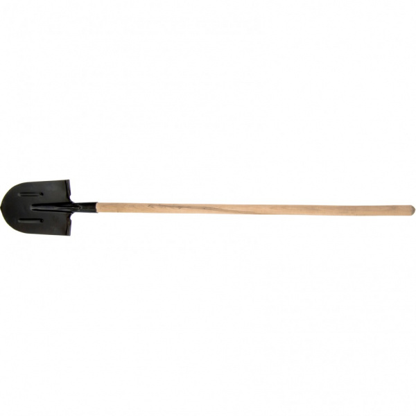 Лопата штыковая, 205х275х1400 мм, ребра жесткости, деревянный черенок// Россия