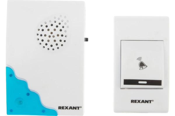 Беспроводной дверной звонок 32 мелодии 100м (белый) REXANT RX-1