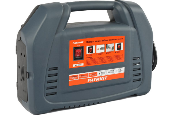 Компрессор Patriot поршневой безмасляный WO 180K, 180 л/мин, 8 бар, 1100 В