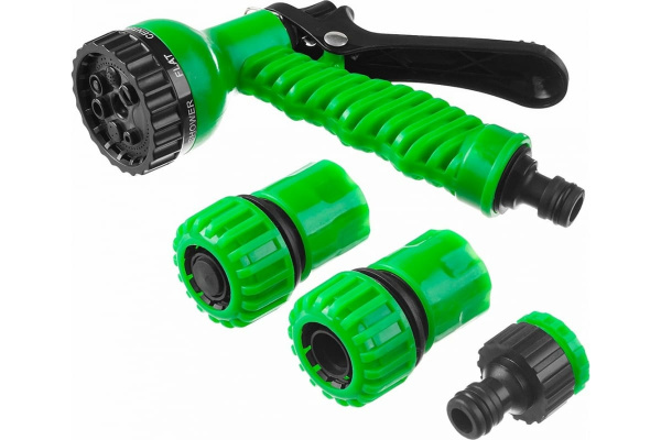 Поливочный набор РОСТОК НП-34, 3/4″, фурнитура, пистолет с 7 режимами (427369)