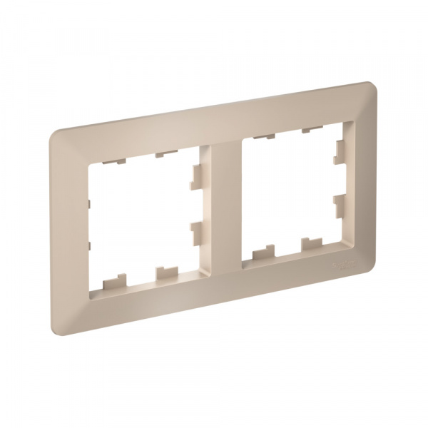 Рамка 2-постовая, песочный/дымчатый белый, AtlasDesign Air SE