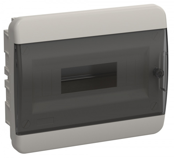 Корпус пластиковый ЩРВ-П-12 IP41 черная прозрачная дверь Tekfor IEK