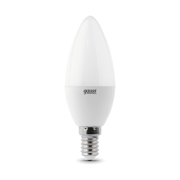 Лампа светодиодная Gauss Elementary Свеча 7W 450lm 3000K E14 (3 лампы в упаковке) LED