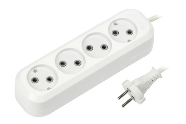 Удлинитель Smartbuy, 4 гн. 2 м ПВС 2х1 2200Вт