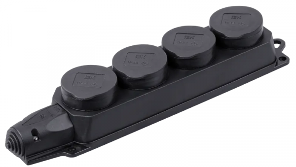 Розетка каучук 4ОП 16А РБ34-1-0м ОМЕГА IEK