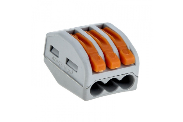 Клемма строительно-монтажная СМК 222-413 3х2,5 с рычажком EKF