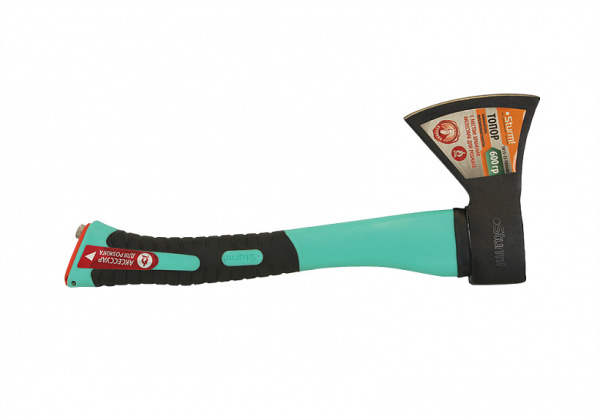 Топор с обрезиненной ручкой с зажигалкой Sturm! 600 гр. Кулибин 1015-13-FB0600