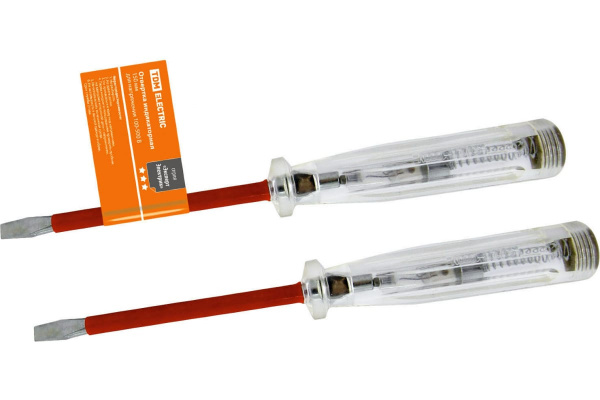 Пробник 190 мм,100-500В/ОТВЕРТКА ПРОБНИК 190ММ