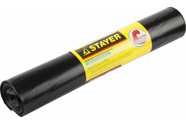 Мешки строительные мусорные Stayer HEAVY DUTY 120 л, чёрные, особопрочные, 10шт (39157-120)