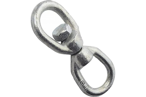 Вертлюг оцинкованный, петля-петля 8мм (1шт)