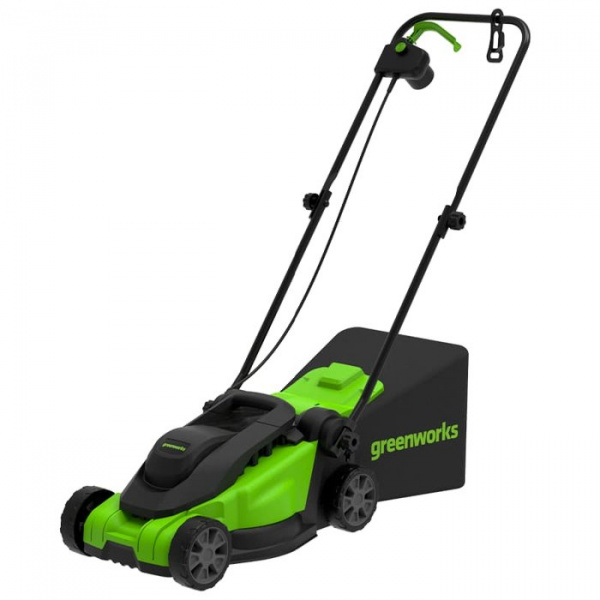 Газонокосилка электрическая Greenworks GD1200LM32, 1200Вт, 32 см