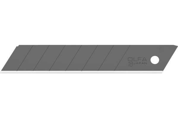 Лезвия сегментированные OLFA EXCEL BLACK 18 мм 10 шт., в боксе (OL-LBB-10)