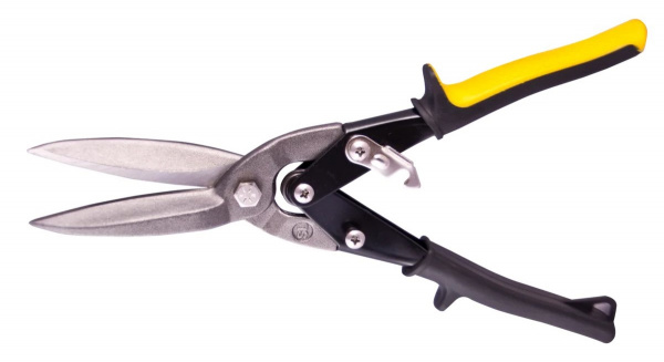 Ножницы по металлу Ultima, 270 мм, прямые, обрезин. рукоятки (1уп- 6шт)