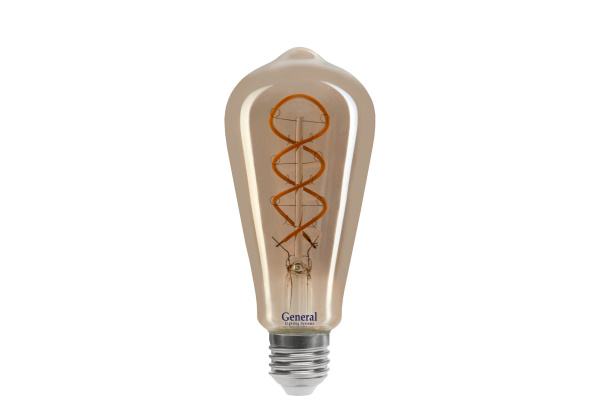 Лампа светодиодная General Filament ST64 6Вт E27 1800K Дымчато-серый