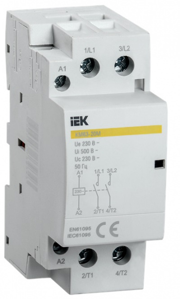 Контактор модульный КМ63-20М AC MKK11-63-20 IEK