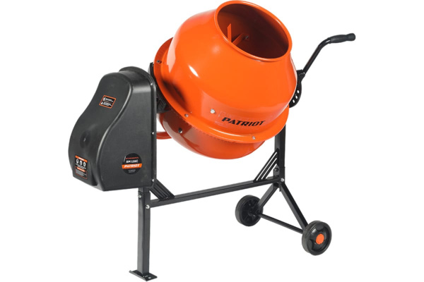 Бетоносмеситель PATRIOT BM 128C, 350 Вт, 120 кг готовой смеси, венец - чугун