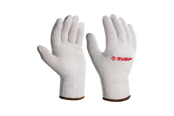 Перчатки без покрытия ЗУБР ОПТИМА, L-XL, х/б 10 класс (11445-XL)