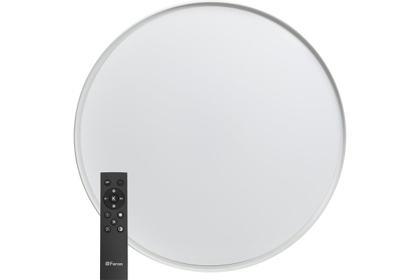 Светодиодный светильник Feron 80W(5600lm) 2K-4K-6K 500x500x85 пульт ДУ белый AL6230 Simple matte