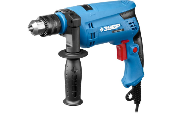 Дрель удар, ЗУБР Профессионал ЗДУ-680 ЭРМ2, патрон 13 мм, реверс, d: сталь-10 мм/бетон-13 мм/дер