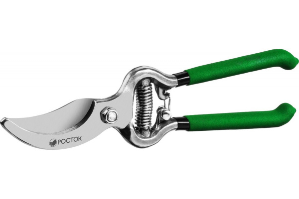 Плоскостной секатор РОСТОК  PC-19, 200мм, углеродистая сталь, ст45, цельнокованый, с овальными рукоятками