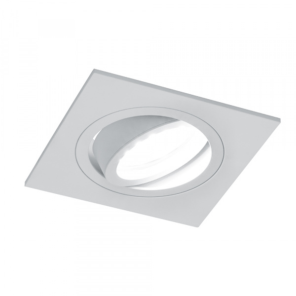 Светильник встраиваемый Feron поворотный 1хMR16 G5.3 белый квадрат, металл 92x92x25 DL2801