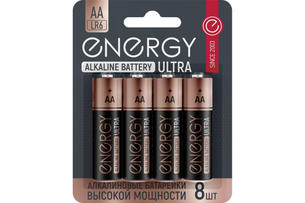 Элемент питания ENERGY Ultra LR6/8B (АА) пальчиковая 1 шт
