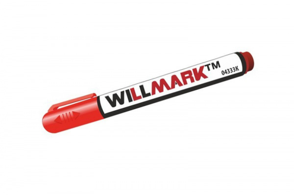 Маркер перманентный красный WILLMARK